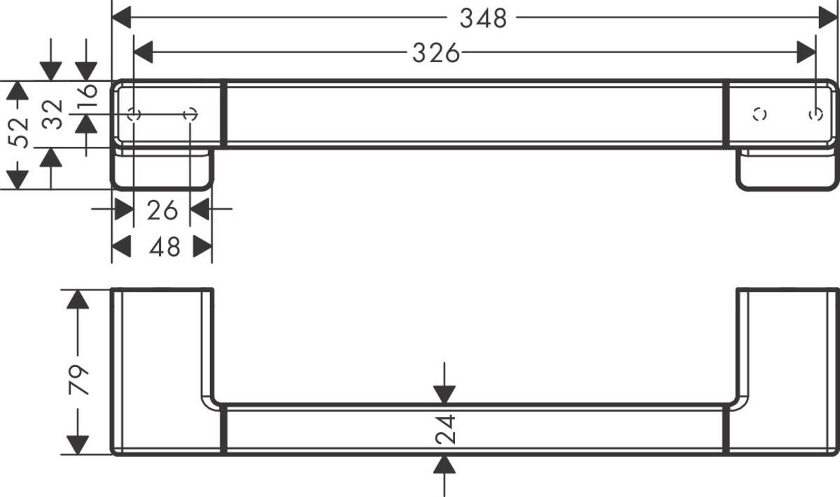 Hansgrohe AddStoris Rukoväť 34,8 cm, čierna matná, 41744670 - galéria #1