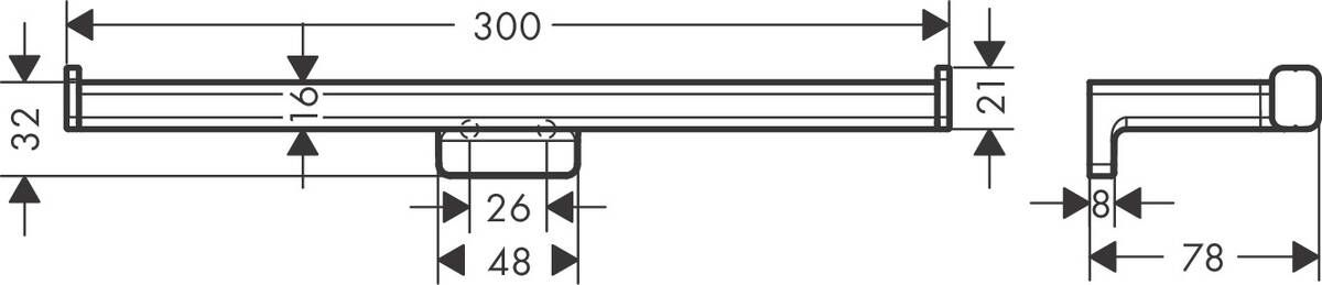 Hansgrohe AddStoris dvojitý držiak na toaletný papier, brúsený čierny chróm, 41748340 - galéria #1