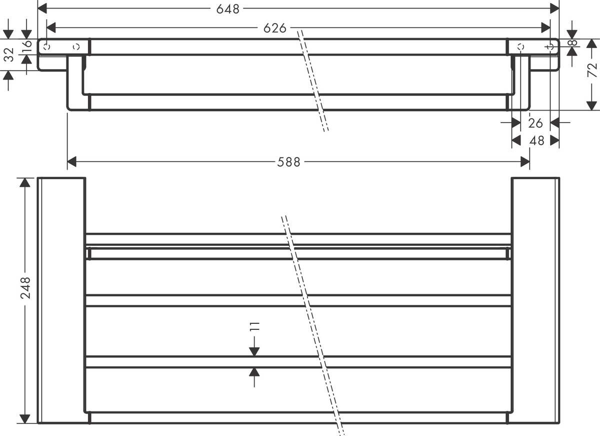Hansgrohe AddStoris Stojan na uteráky s držiakom, chróm, 41751000 - galéria #1