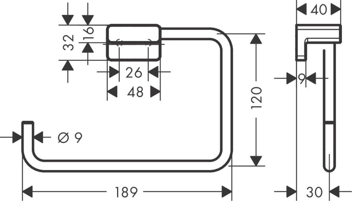 Hansgrohe AddStoris Držiak na uteráky, kruh, biela podložka, 41754700 - galéria #1