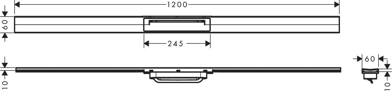 Hansgrohe RainDrain Flex Sprchový žľab 120 cm, matná biela 56047700 - galéria #3