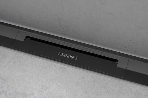 Hansgrohe RainDrain Flex Sprchový žľab 90 cm, na stenu, matná čierna 56052670 - galéria #1