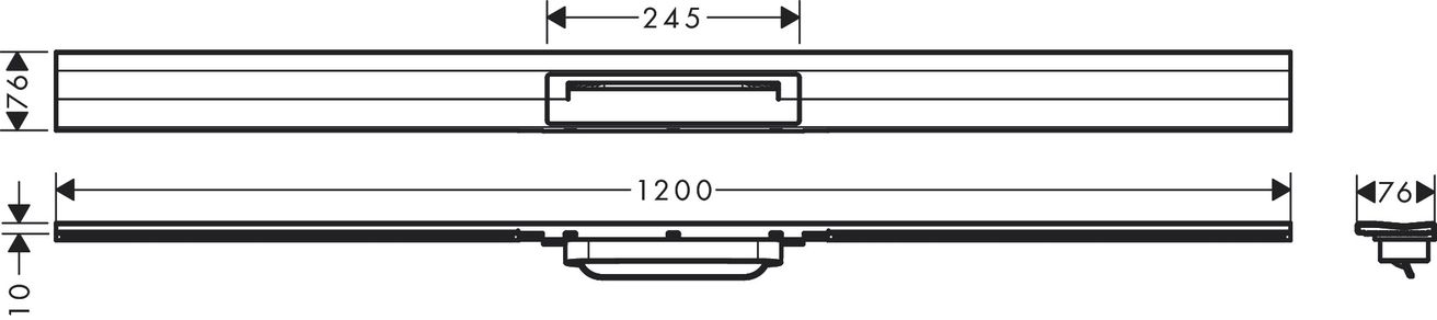 Hansgrohe RainDrain Flex Sprchový žľab 120 cm, na stenu, kartáčovaný bronz 56054140 - galéria #1