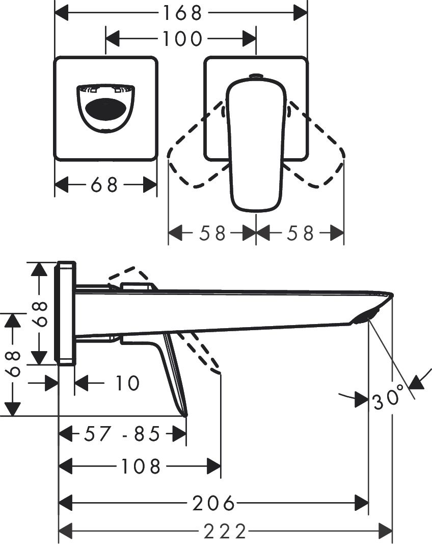 Hansgrohe Logis Fine Podomietková umývadlová batéria s výpusťou 20,6 cm, chróm 71256000 - galéria #2