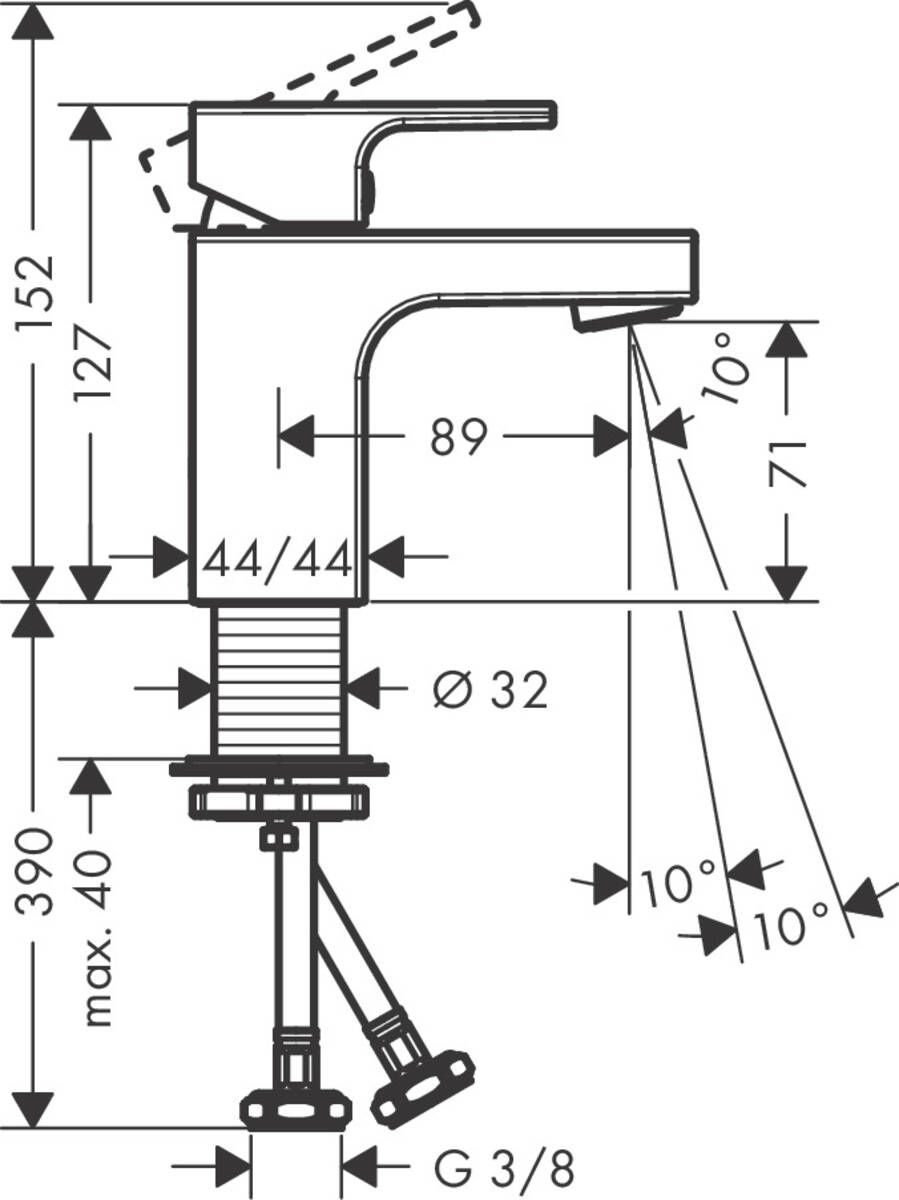 Hansgrohe Umývadlová batéria Vernis Shape, chróm 71567000 - galéria #1