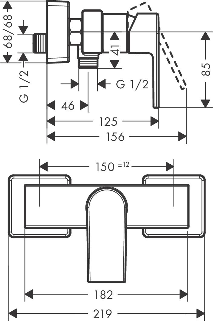 Hansgrohe Sprchová batéria Vernis Shape, chróm 71650000 - galéria #2