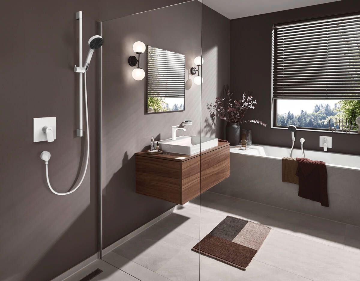 Hansgrohe Vivenis Páková vaňová batéria na skrytú inštaláciu, biela matná 75415700 - galéria #1