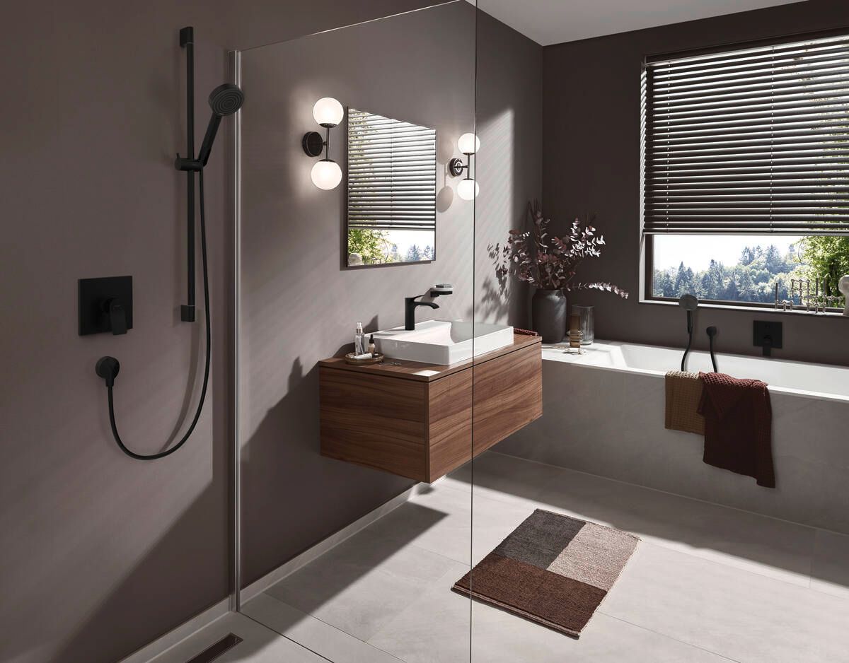 Hansgrohe Vivenis Páková sprchová batéria, čierna matná 75615670 - galéria #1