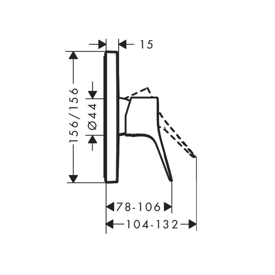 Hansgrohe Vivenis Páková sprchová batéria, čierna matná 75615670 - galéria #2