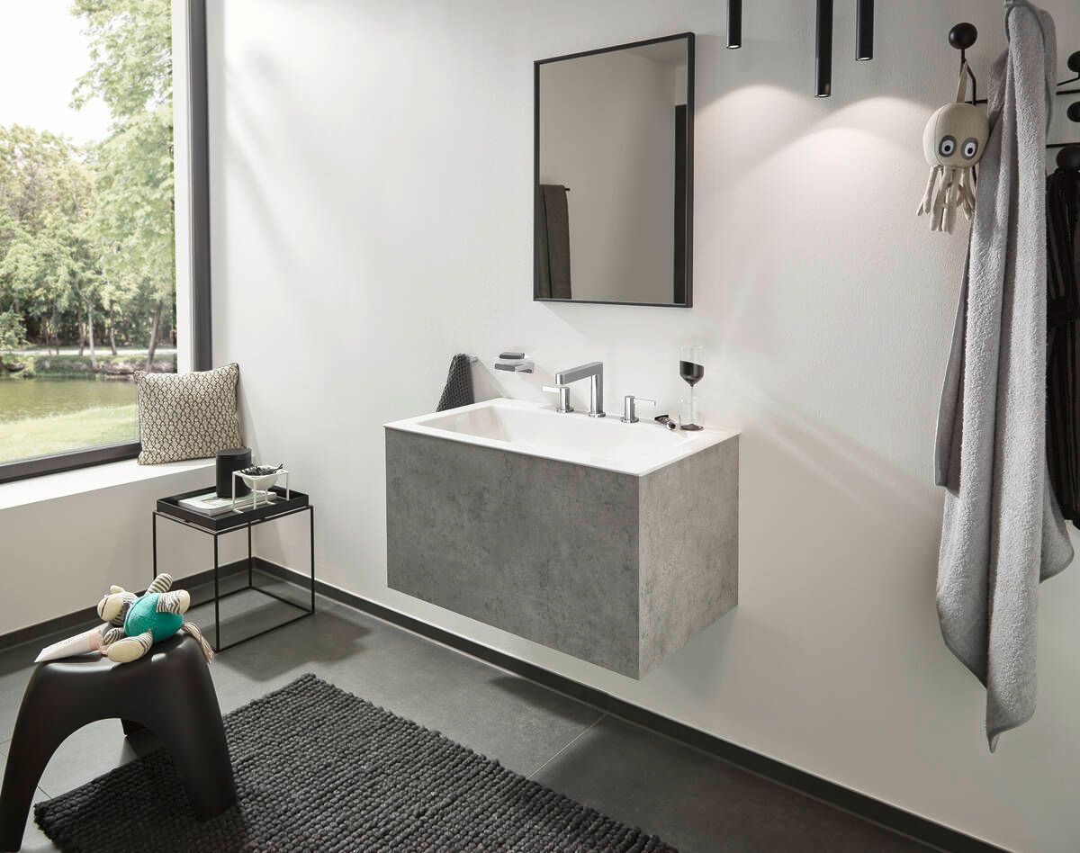 Hansgrohe Trojotvorová umývadlová batéria Finoris s odtokom, chróm 76033000 - galéria #1