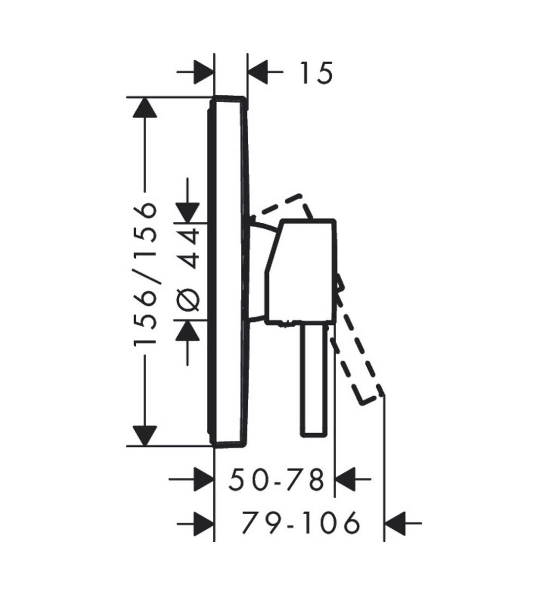 Hansgrohe Páková sprchová batéria Finoris, čierna matná 76615670 - galéria #2