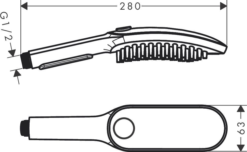 Hansgrohe Ručná sprcha Dogshower 3jet s masážnymi tryskami, ružová 26640560 - galéria #1