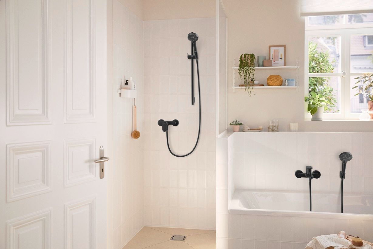Hansgrohe Rebris S Nástenná vaňová batéria, čierna matná 72440670 - galéria #3