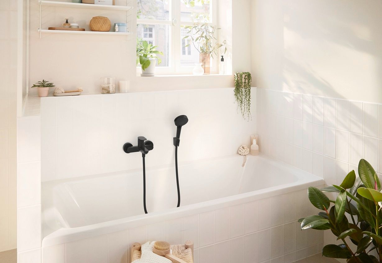 Hansgrohe Rebris S Nástenná vaňová batéria, čierna matná 72440670 - galéria #2