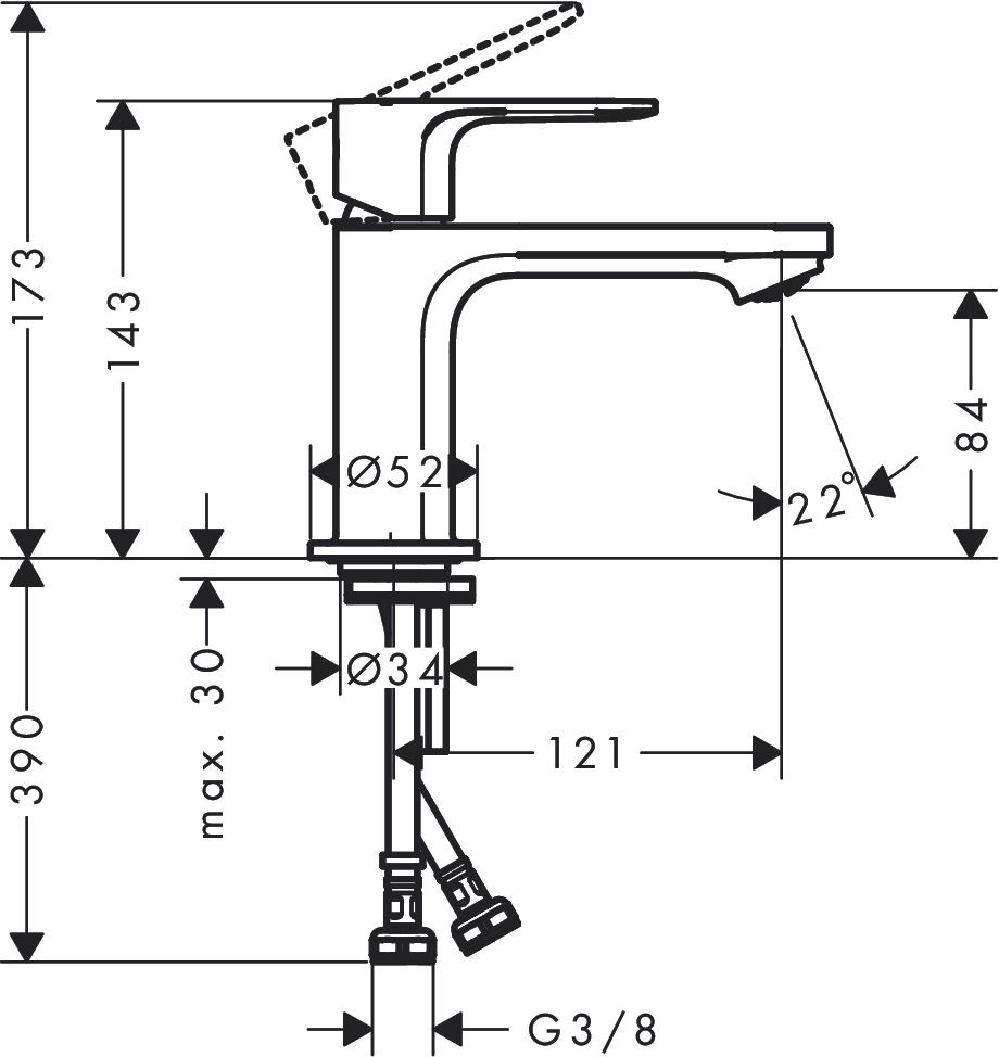 Hansgrohe Rebris S Umývadlová batéria s CoolStart, chróm 72514000 - galéria #1
