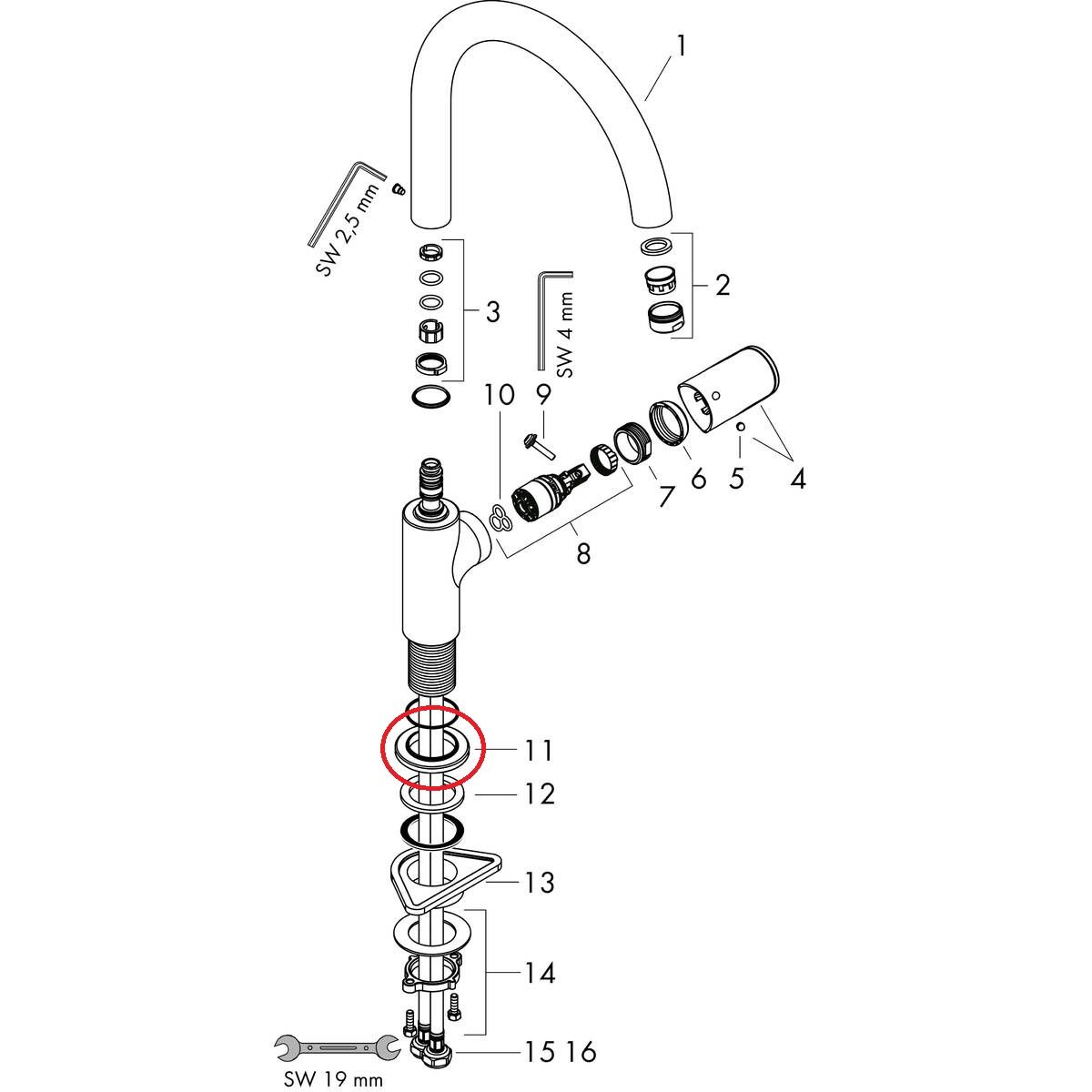Hansgrohe Rozeta, chróm 93946000 - galéria #1