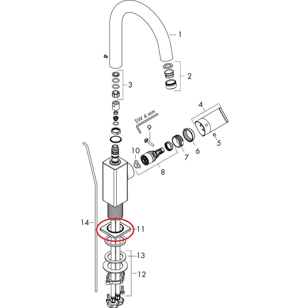 Hansgrohe Rozeta, chróm 93954000 - galéria #1