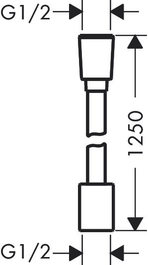 Hansgrohe Sprchová hadica Designflex, 125 cm, chróm 28220000 - galéria #1