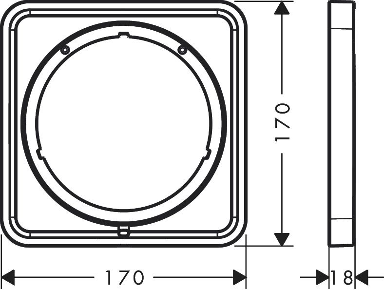 Hansgrohe Predĺženie 5 mm, brúsený čierny chróm 13613340 - galéria #1