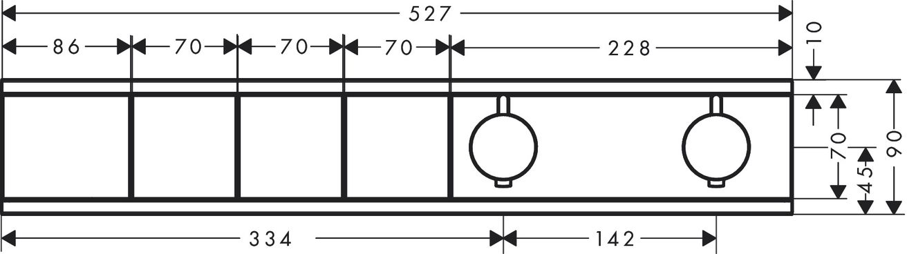 Hansgrohe RainSelect Termostatická batéria pre 3 vývody, brúsený bronz 15381140 - galéria #1