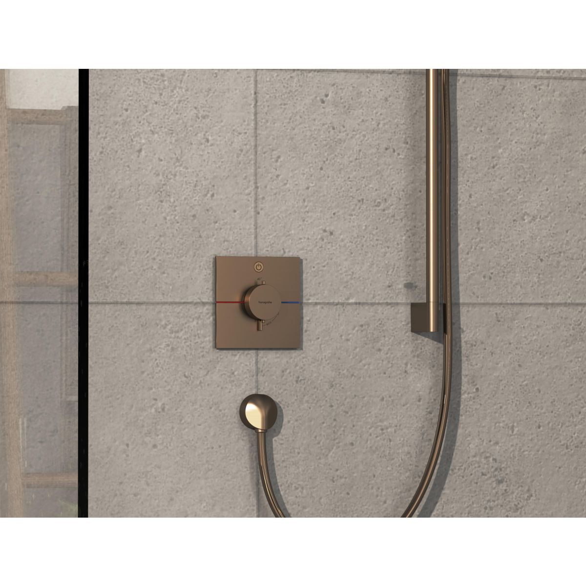 Hansgrohe ShowerSelect Comfort E Jednopáková termostatická batéria, brúsený bronz 15571140 - galéria #1