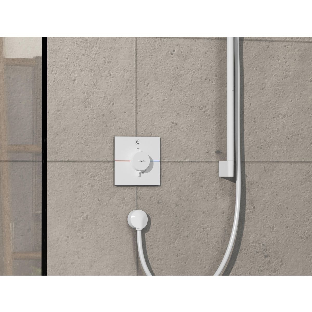 Hansgrohe ShowerSelect Comfort E Jednopáková termostatická batéria, matná biela 15571700 - galéria #1