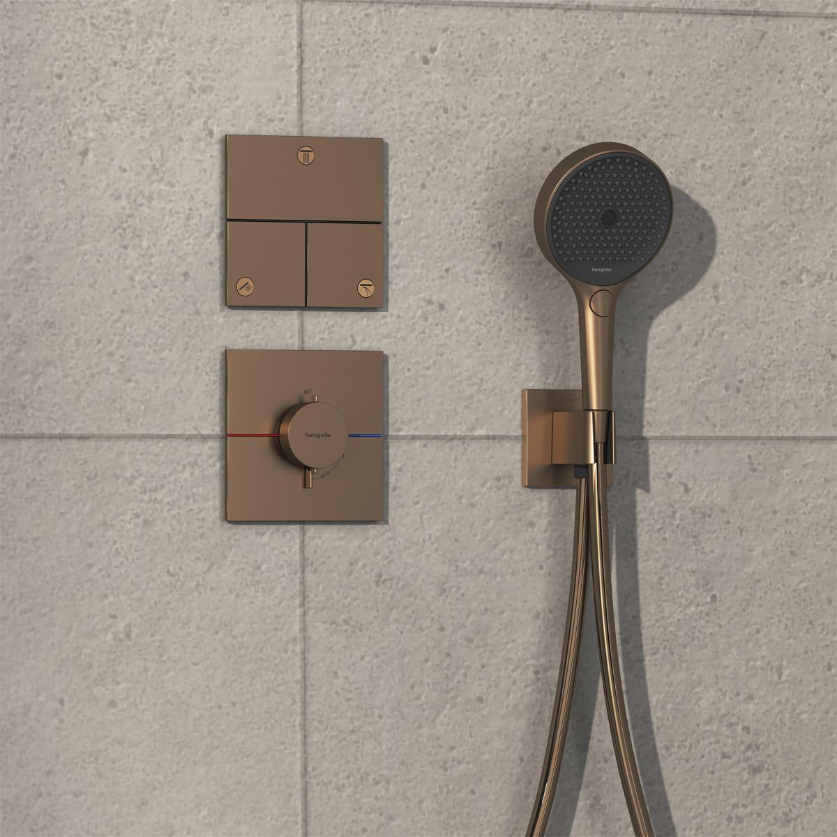 Hansgrohe SprchaSelect Comfort E Termostatická batéria, brúsený bronz 15574140 - galéria #2
