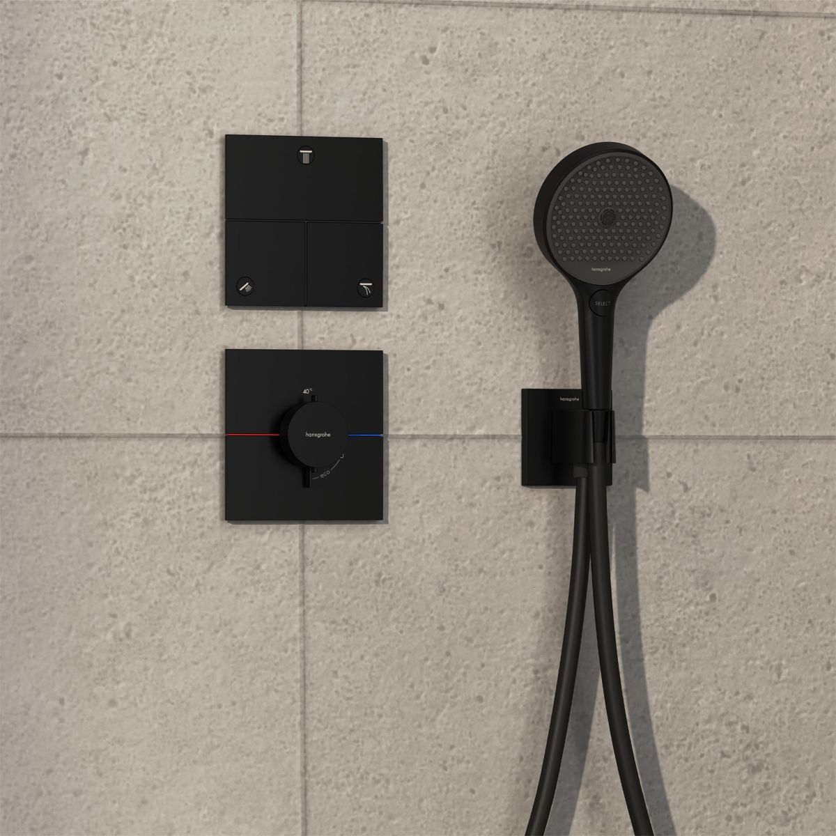 Hansgrohe Termostatická batéria ShowerSelect Comfort E, matná čierna 15574670 - galéria #1
