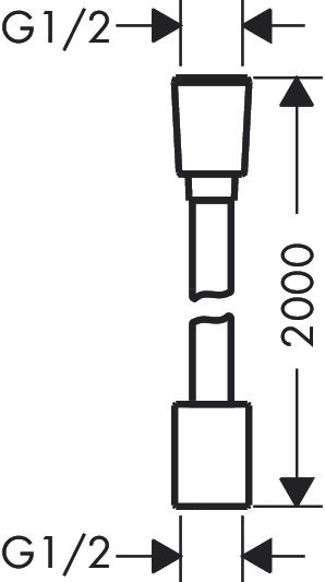 Hansgrohe Sprchová hadica Designflex, 200 cm, brúsený bronz 28230140 - galéria #1