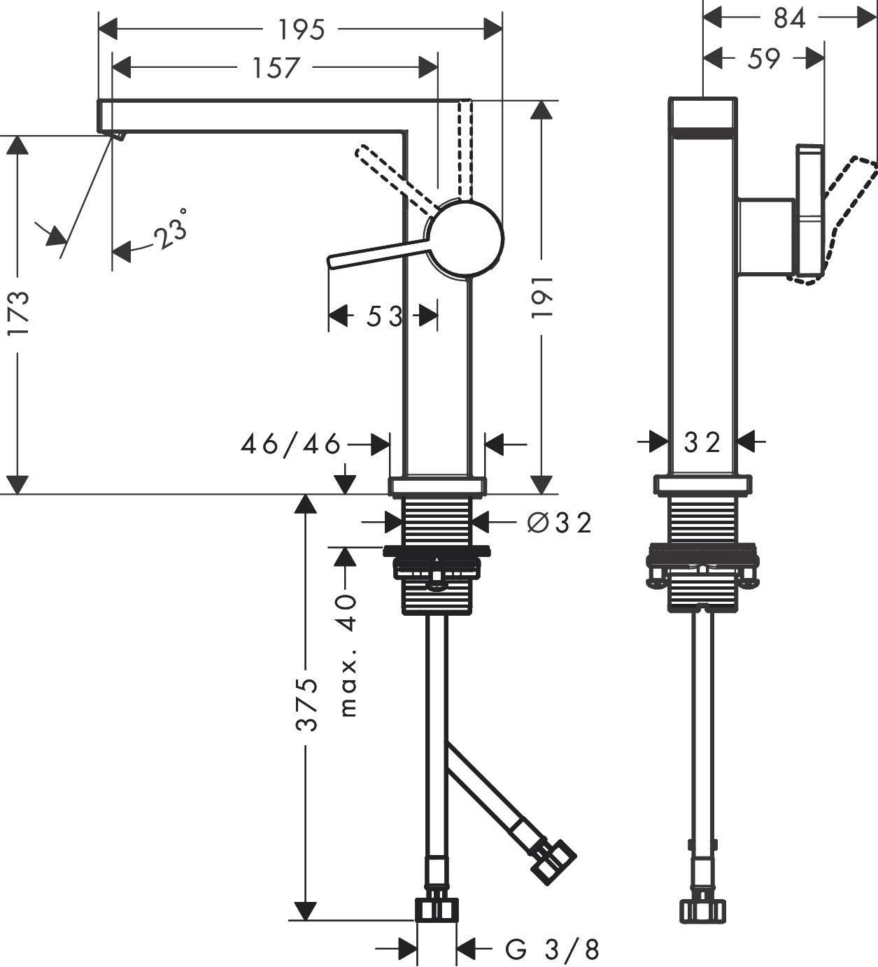 Hansgrohe Tecturis Umývadlová batéria, CoolStart, chróm 73041000 - galéria #1