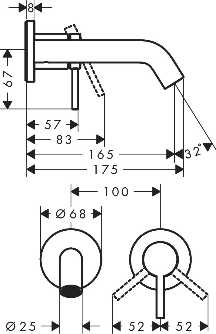 Hansgrohe Tecturis S Jednopáková umývadlová batéria, matná čierna 73350670 - galéria #1
