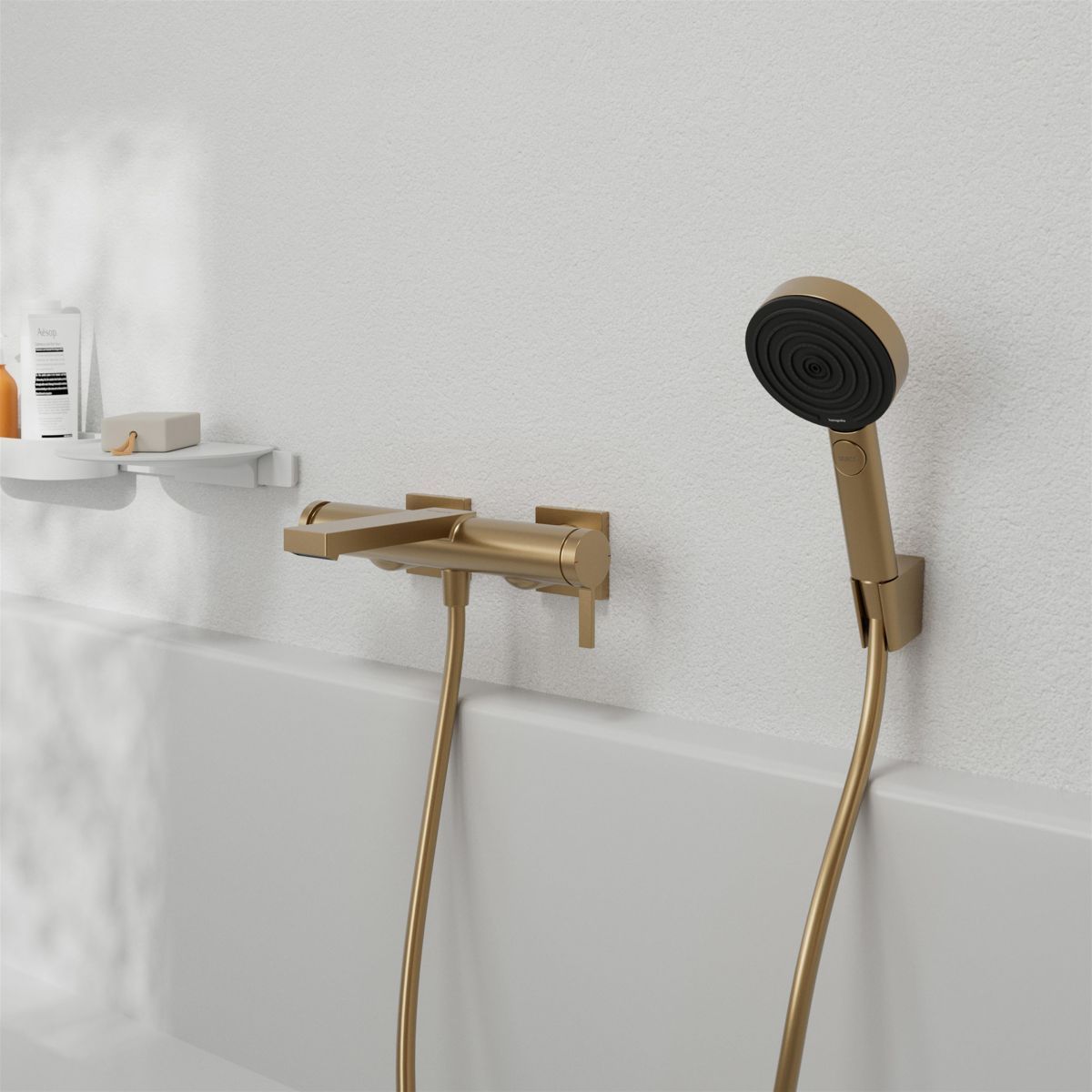 Hansgrohe Tecturis Nástenná vaňová batéria, brúsený bronz 73420140 - galéria #1