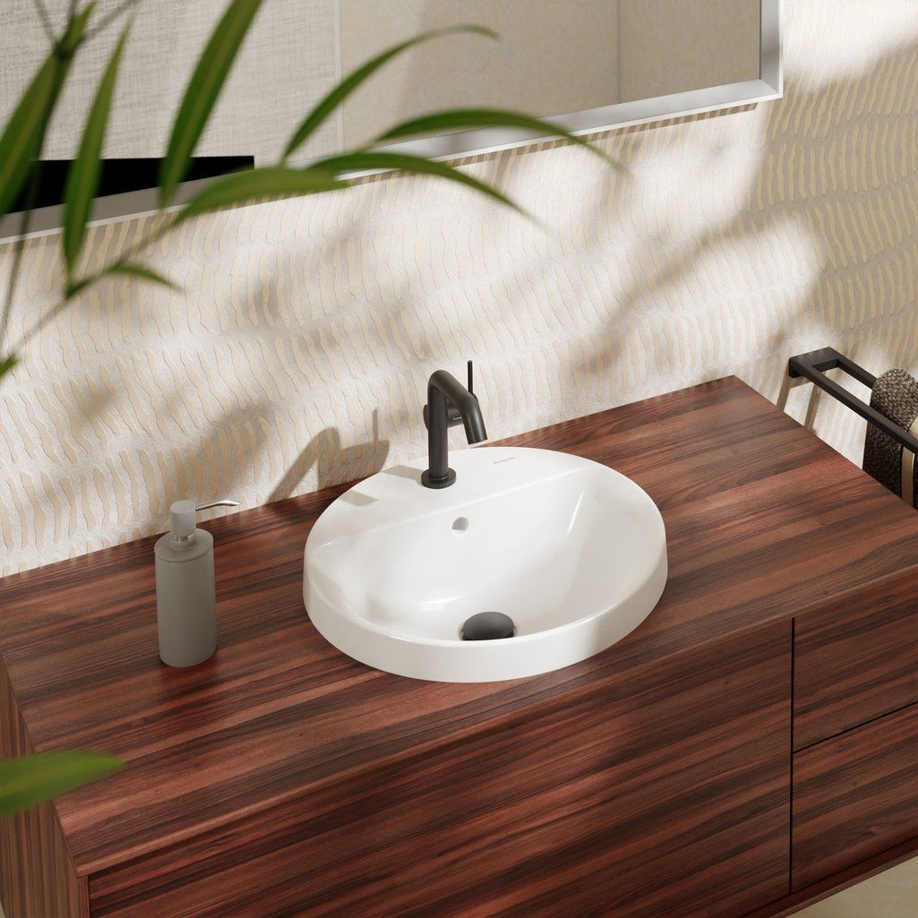 Hansgrohe Xuniva S Zapustené umývadlo 45 cm, s otvorom na batériu, biele 60159450 - galéria #1
