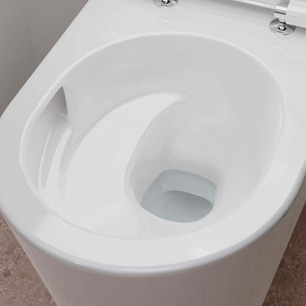Hansgrohe EluPura S Závesný záchod 54 cm Rimless AquaHelix, biely SmartClean 61114450 - galéria #1