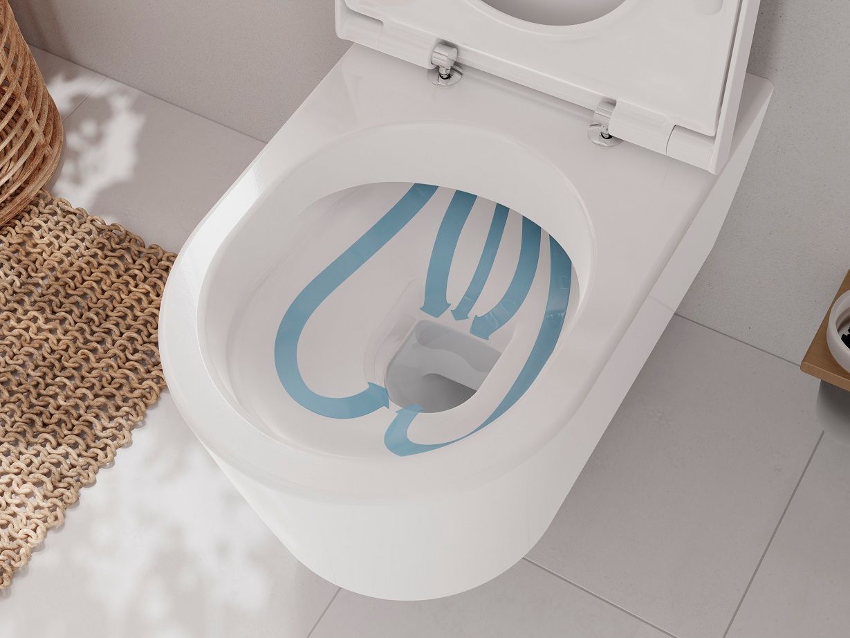 Hansgrohe EluPura S AquaFall závesné WC so sedadlom SoftClose, biele SmartClean 61119450 - galéria #1