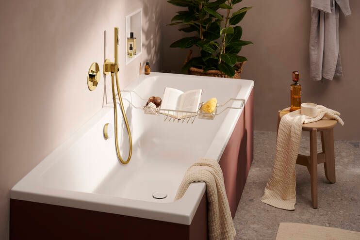Hansgrohe Pulsify S Tyčová ručná sprcha 10 cm 1jet EcoSmart, vzhľad lešteného zlata 24125990 - galéria #1