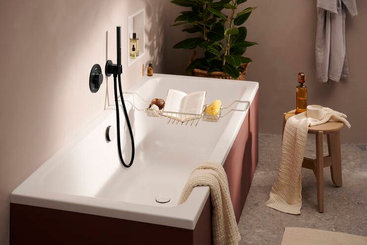 Hansgrohe Pulsify S Tyčová ručná sprcha 10 cm 1jet EcoSmart+, kartáčovaný čierna chróm 24126340 - galéria #1