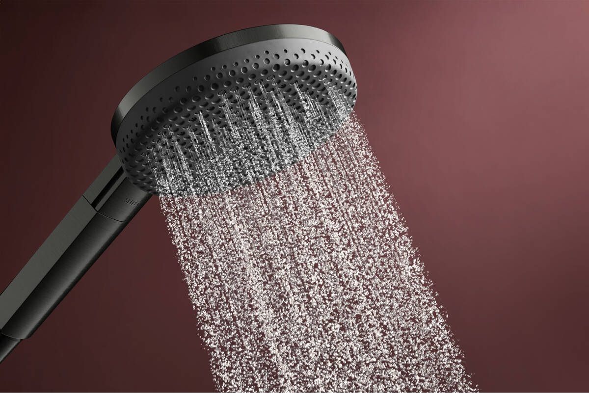 Hansgrohe Raindance Alive Select S EcoSmart, Ručná sprcha 12,5 cm, 3jet, kartáčovaný čierny chróm 24511340 - galéria #1