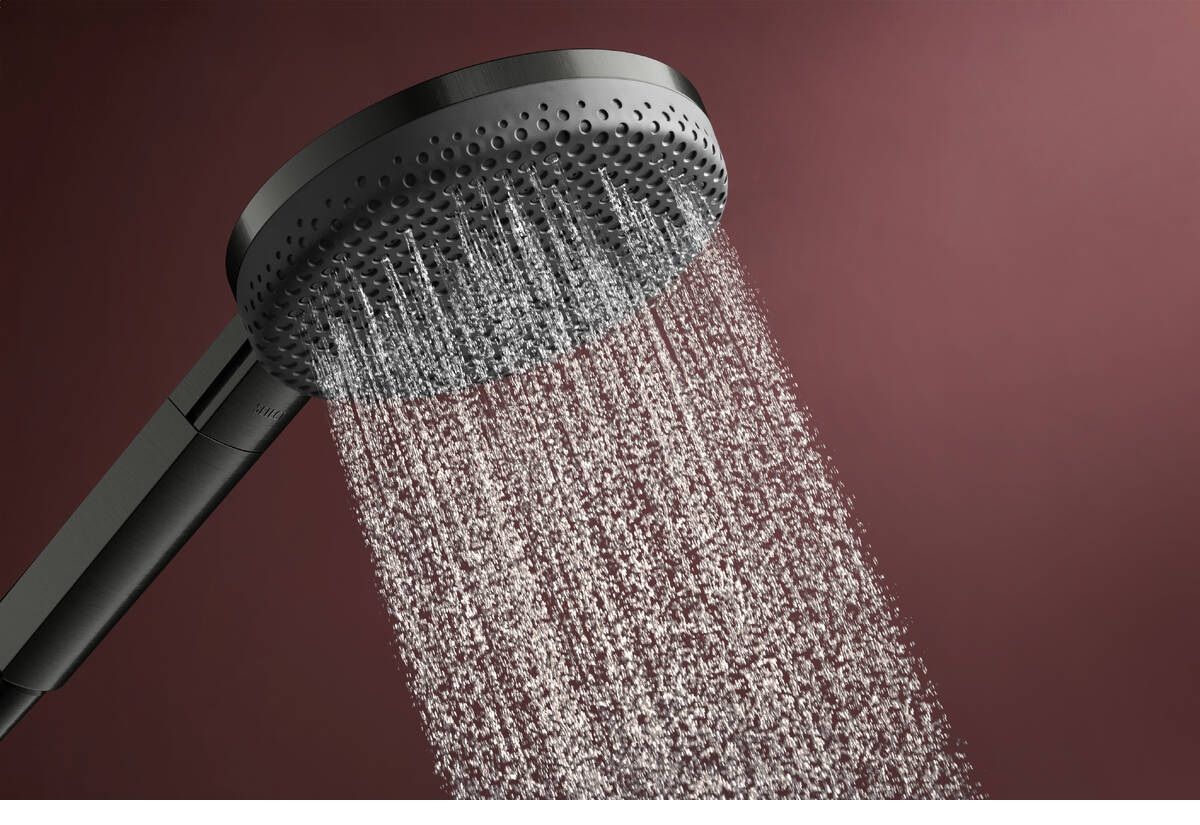 Hansgrohe Raindance Alive Select S EcoSmart +, Ručná sprcha 12,5 cm, 3jet, kartáčovaný čierny chróm 24512340 - galéria #1