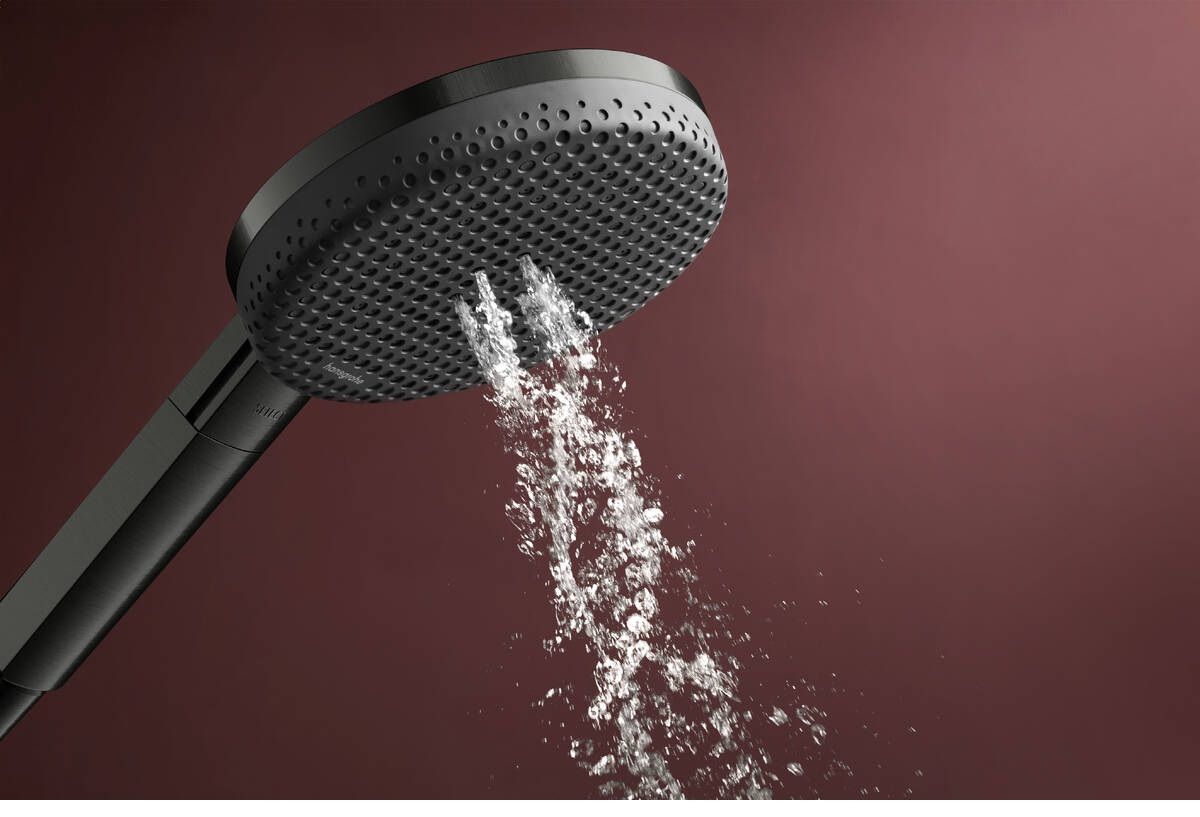 Hansgrohe Raindance Alive Select S EcoSmart +, Ručná sprcha 12,5 cm, 3jet, kartáčovaný čierny chróm 24512340 - galéria #2
