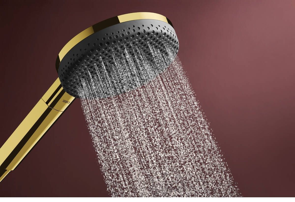 Hansgrohe Raindance Alive Select S EcoSmart +, Ručná sprcha 12,5 cm, 3jet, zlatá lesklá 24512990 - galéria #2
