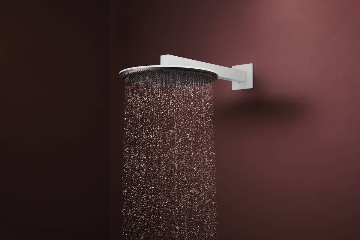 Hansgrohe Raindance Alive S Hlavová sprcha s bočným ramenom, 30 cm, 2jet, EcoSmart, biela matná 24541700 - galéria #1