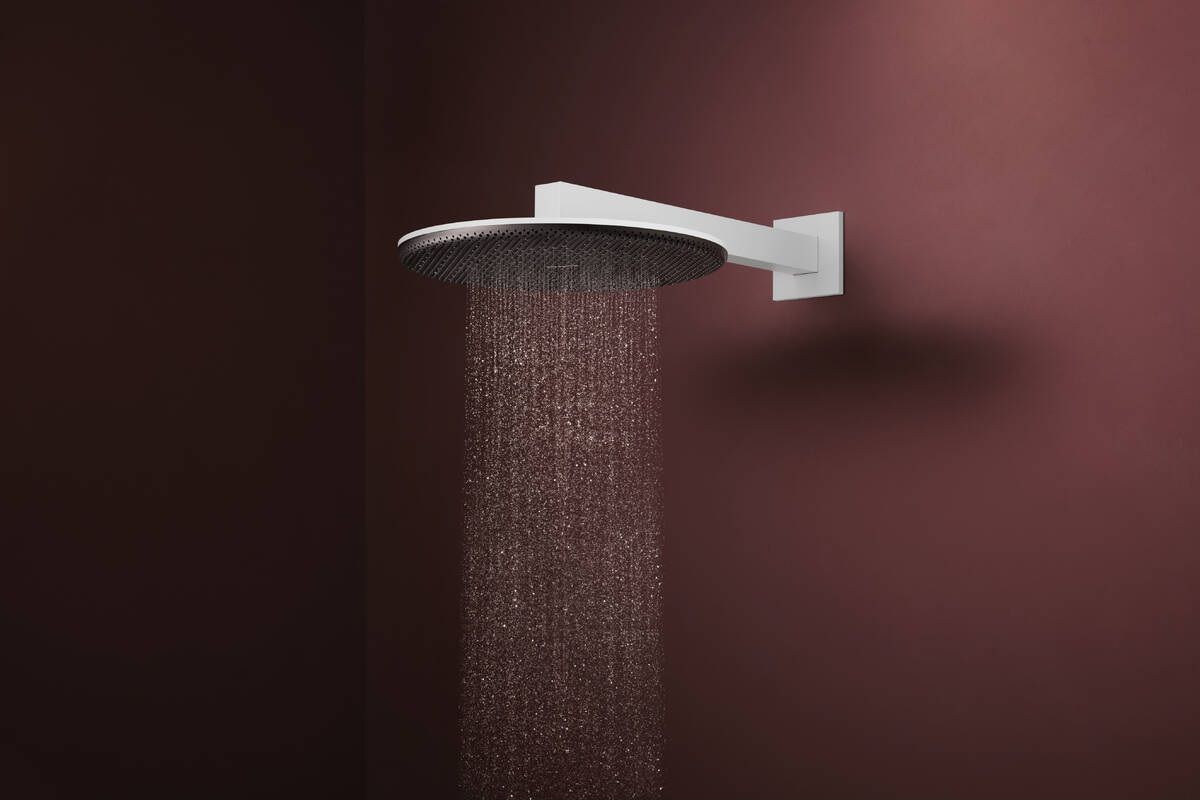 Hansgrohe Raindance Alive S Hlavová sprcha s bočným ramenom, 30 cm, 2jet, EcoSmart, biela matná 24541700 - galéria #2