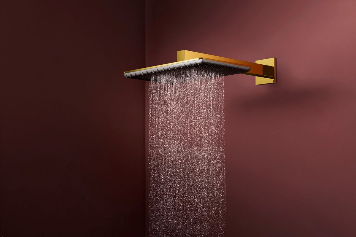 Hansgrohe Raindance Alive Q Hlavová sprcha 34x21 cm, 2jet, s ramenom, zlatá lesklá 24550990 - galéria #2