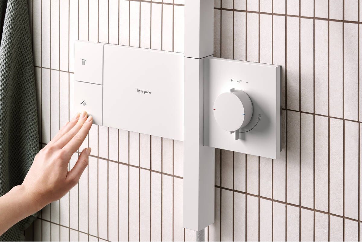 Hansgrohe Raindance Alive S Showerpipe Sprchová súprava s termostatom, 1 jet, matná biela 24582700 - galéria #1