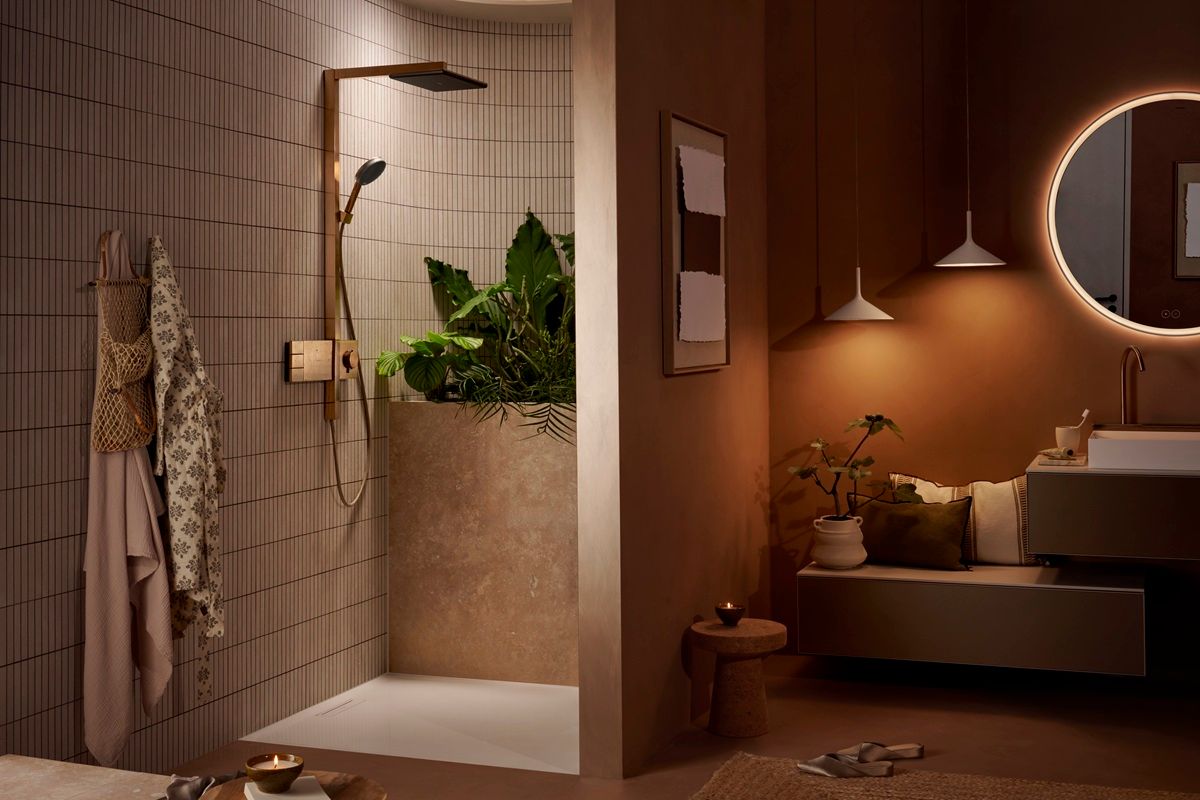 Hansgrohe Raindance Alive Q Sprchový systém s termostatickou batériou, kartáčovaný bronz 24591140 - galéria #4