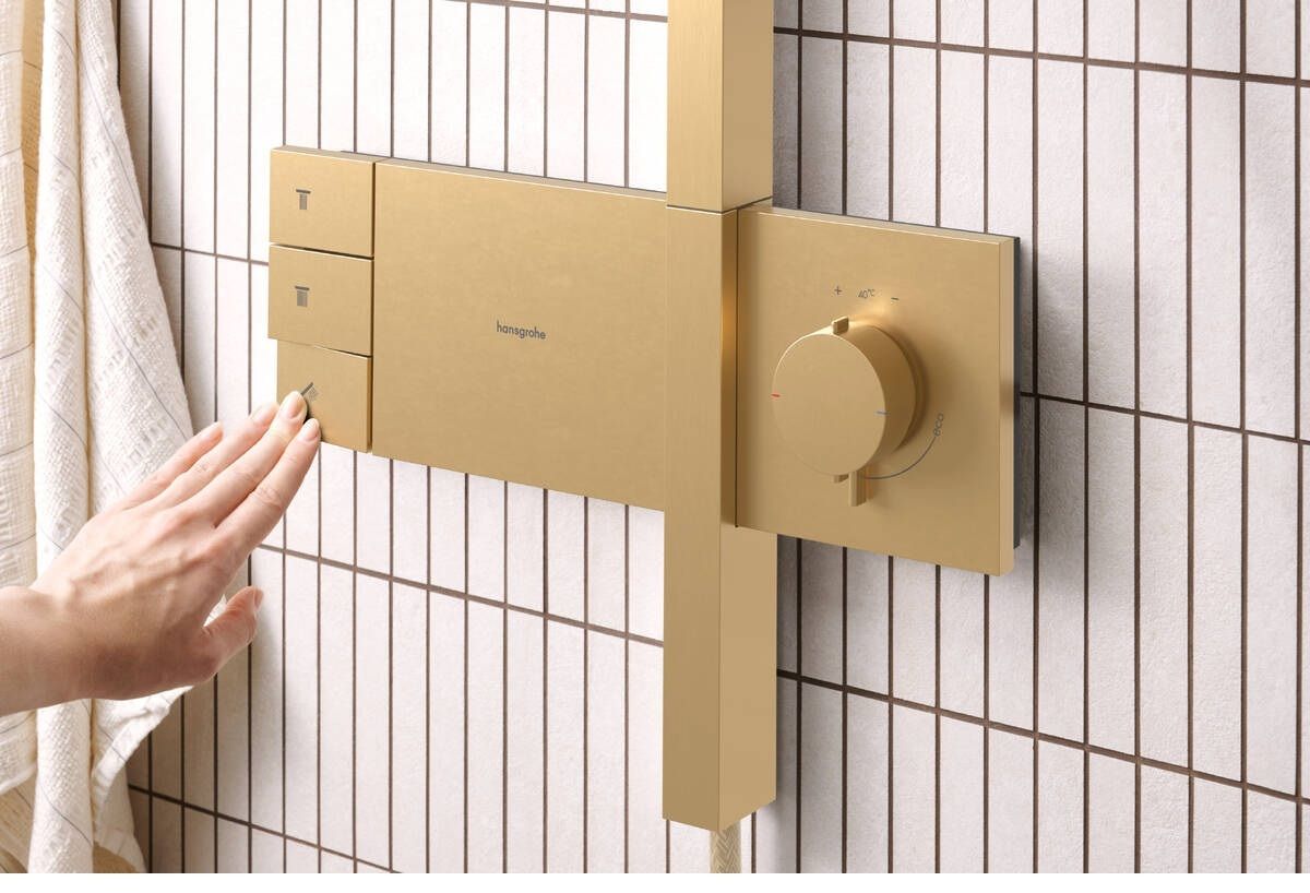 Hansgrohe Raindance Alive S Sprchová súprava s termostatom, EcoSmart, 2 jet, kartáčovaný bronz 24596140 - galéria #1