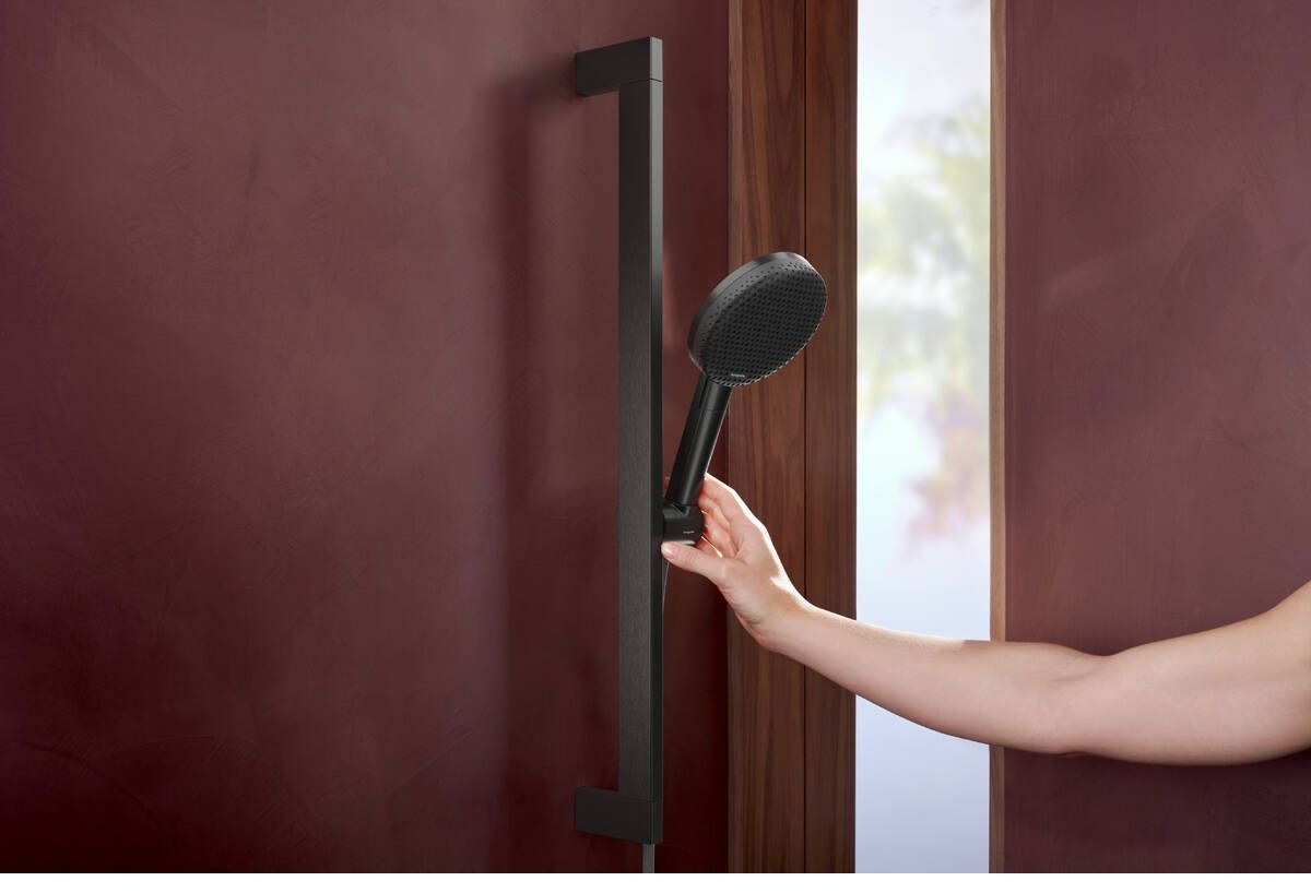 Hansgrohe Raindance Alive Select S, EcoSmart, Sprchová sada so sprchovou tyčou, 65 cm, 3jet, kartáčovaný čierny chróm 24600340 - galéria #4
