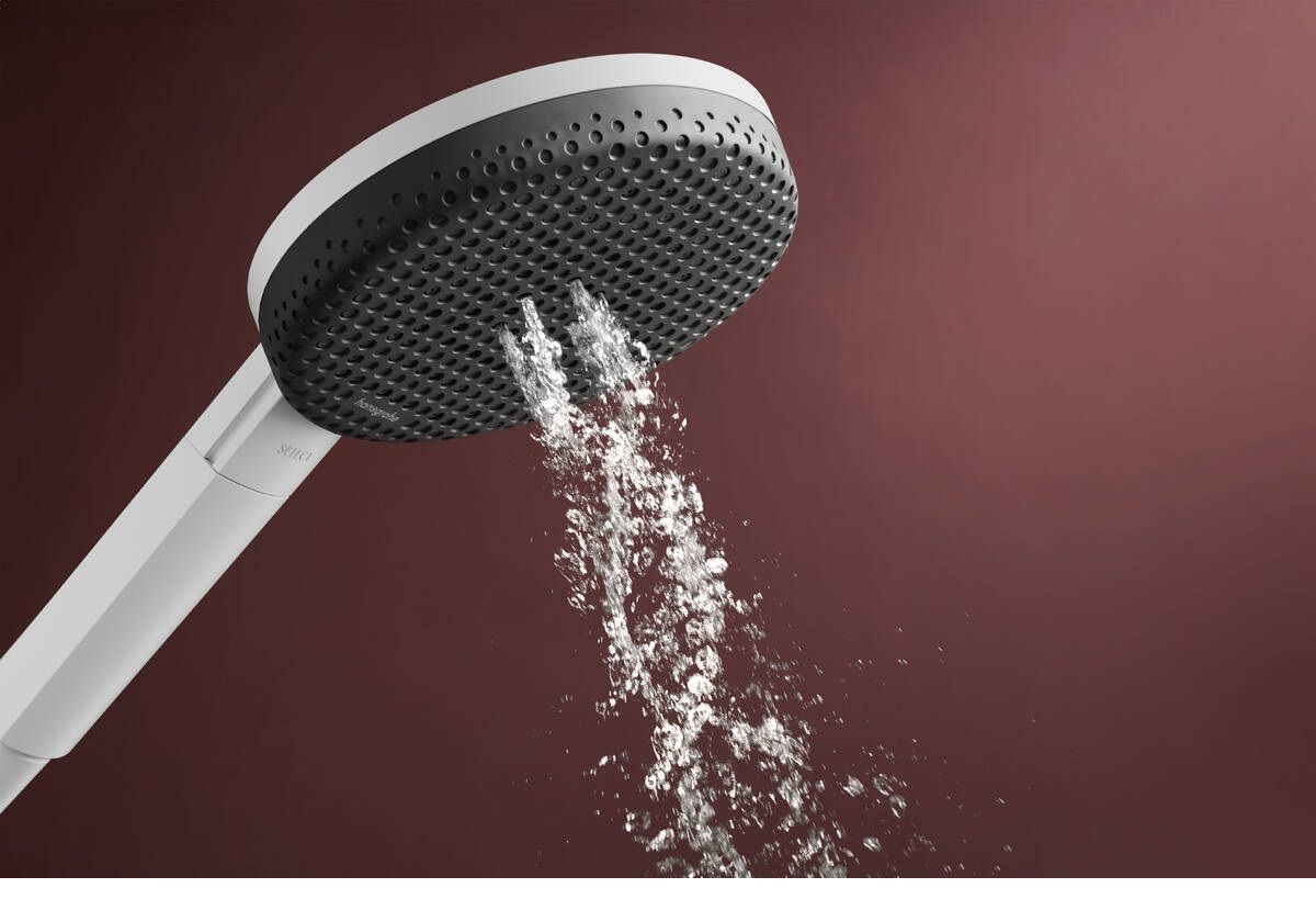 Hansgrohe Raindance Alive Select S, EcoSmart, Sprchová sada so sprchovou tyčou, 65 cm, 3jet, biela matná 24600700 - galéria #3