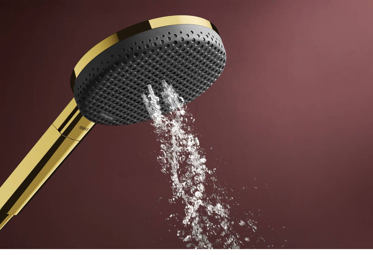 Hansgrohe Raindance Alive Select S, EcoSmart, Sprchová sada so sprchovou tyčou, 65 cm, 3jet, zlatá lesklá 24600990 - galéria #3